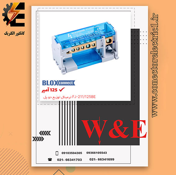 ترمینال توزیع دو پل 125 آمپر BLOX CONNECT - FJ211-125BE