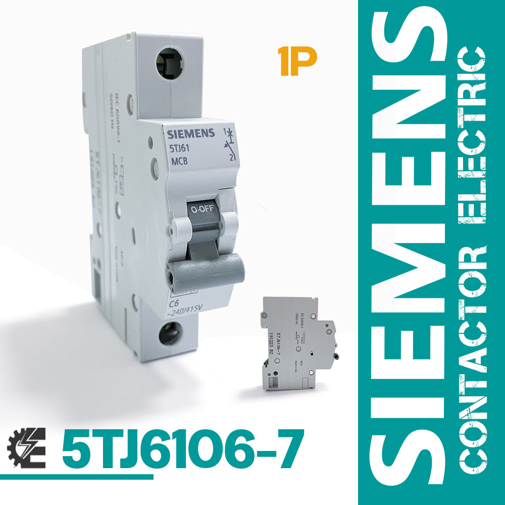کلید مینیاتوری زیمنس تک پل 6 آمپر مدل 5TJ6106-7