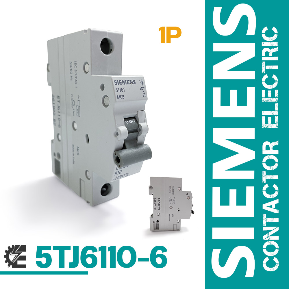 کلید مینیاتوری زیمنس تک پل 10 آمپر مدل 5TJ6110-6