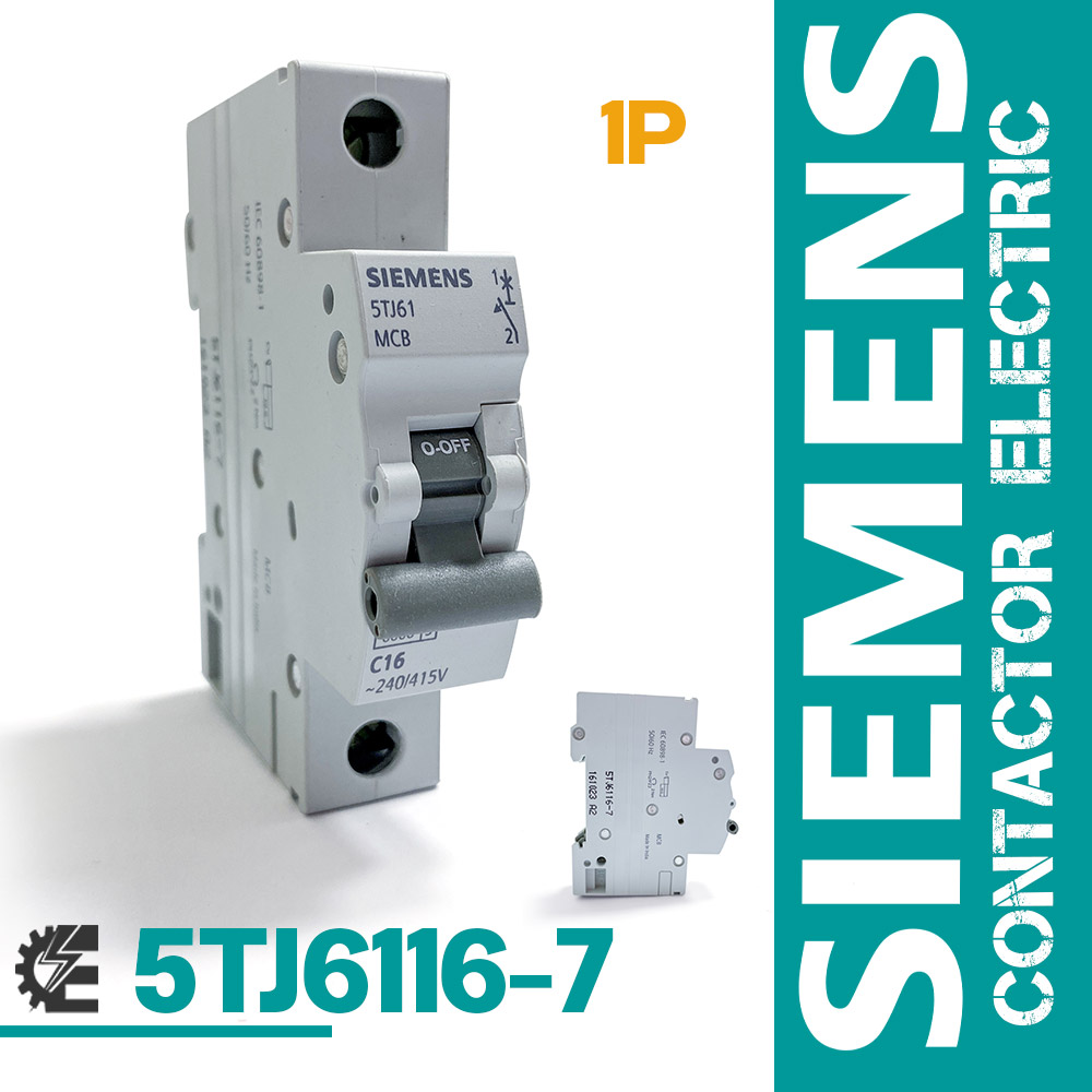 کلید مینیاتوری زیمنس تک پل 16 آمپر مدل 5TJ6116-7